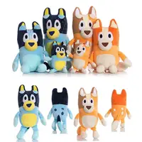 Bluey 28cm Anime Figures Family Bingo Plush Dolls Animation Peripheral Dog Dad Bandit And Mom Chilli Stuffed Toys Kids Gift 1