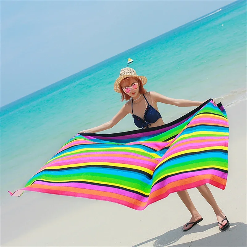 Blue Dolphin Thick Bath Towels Men Women Adult Beach Towel Sports Swimming Towels Rectangular Microfiber Beach Towel 180x100cm 2
