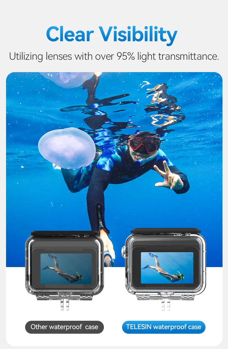 45M Waterproof Case For Insta 360 Ace pro Underwater Diving Housing Cover Protec