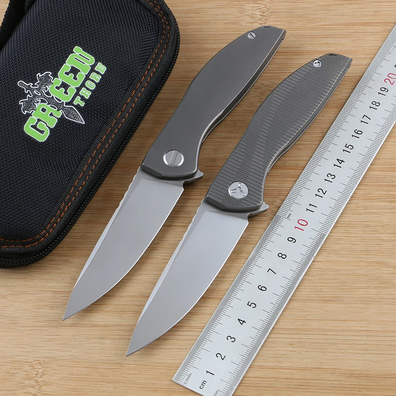

Green thorn NEON ZERO VG10 blade TC4 titanium handle practical folding knife outdoor camping hunting EDC tool