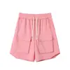 New Men's Loose Shorts Sweatpants High Quality Trendy High Street Pink Sports Short Pants Men's Clothing Hip Hop Shorts 1