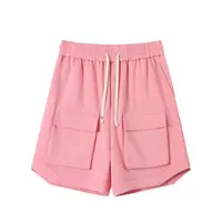 New Men's Loose Shorts Sweatpants High Quality Trendy High Street Pink Sports Short Pants Men's Clothing Hip Hop Shorts 1