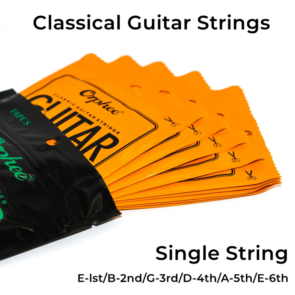 

Orphee Classical Guitar Strings Single String Silver Plated Wire Nylon 028-045 For Professional Guitar Artiest Beginners
