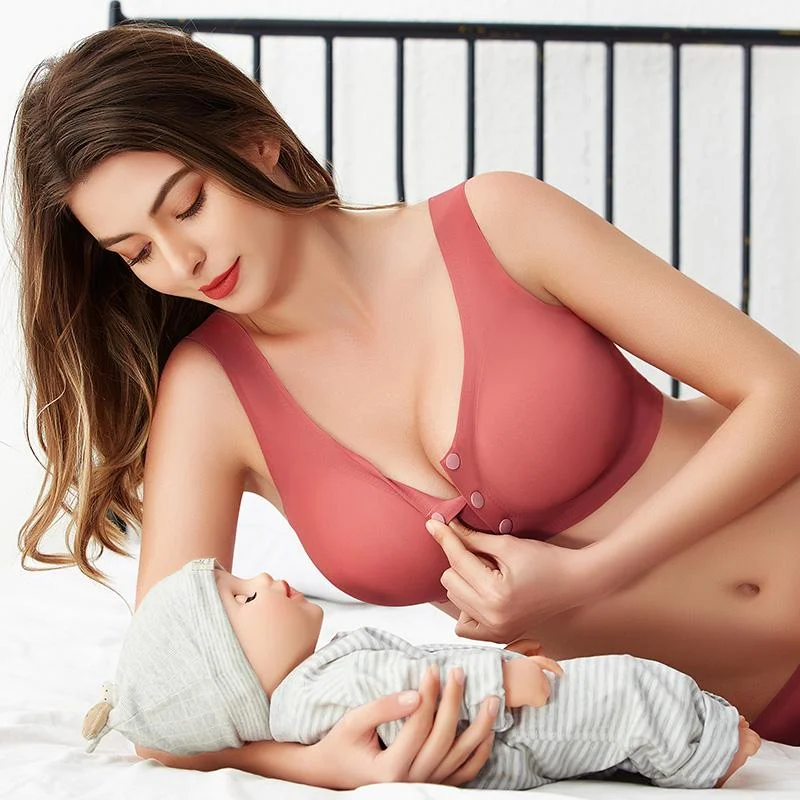 Soutien-gorge de maternité sans armatures pour femme enceinte, respirant,  sous-vêtement d'allaitement, vêtements de grossesse, anti affaissement,  ensemble de culottes - AliExpress
