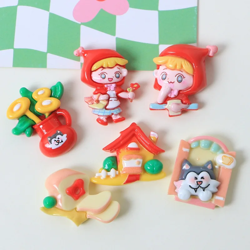 

100 шт., милые аксессуары из смолы для украшения маленькой девочки