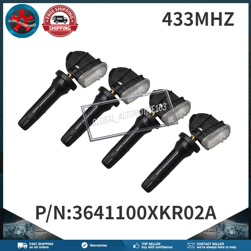 

433 МГц 3641100XKR02A 4 шт. TPMS датчик давления в шинах для Haval F5 F7X H4 H7L GreatWall P8 VV5