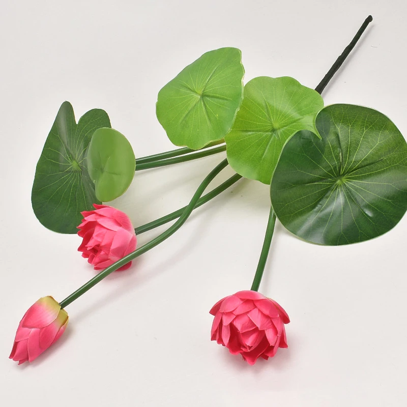 

Artificial Lotus Flowers Simulation Flowers Plastics Photography Props Multiple Colors Home Garden Decorations