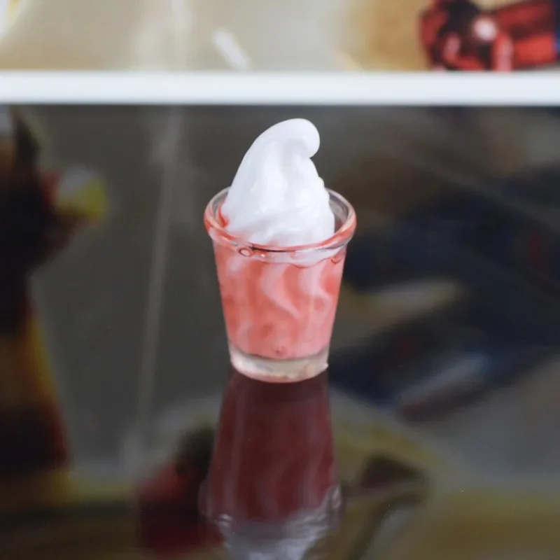 10 Pcs Japanese Colorful Simulation Ice Cream Cup Doll House DIY Decorations Artificial 3D Dessert Food Model miniature ice cream cups
