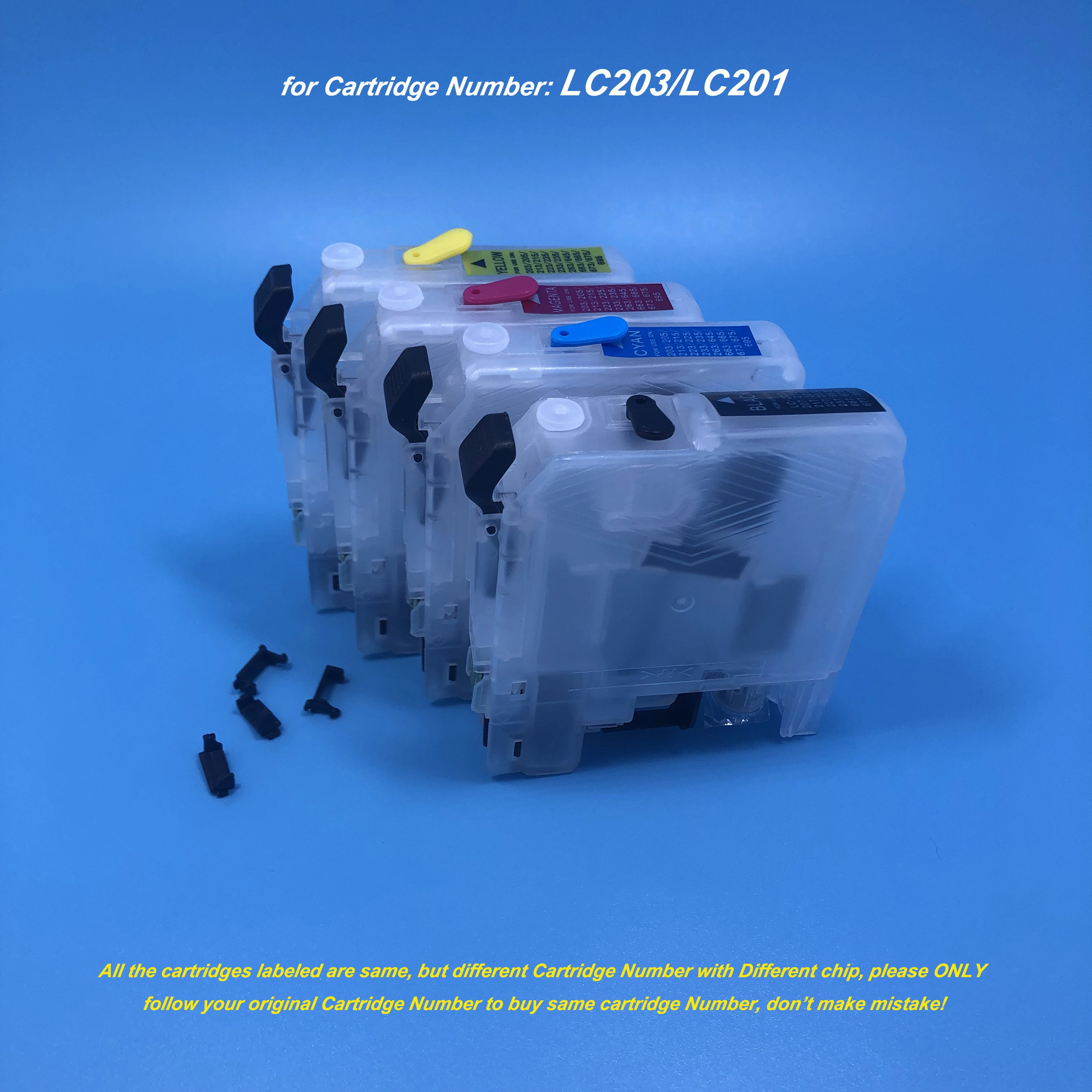 Cartuccia Di Inchiostro Ricaricabile Vuota Lc203 Lc201 Per Brother Mfc-J4320Dw Mfc-J4420Dw Mfc-J4620Dw Mfc-J5520Dw Mfc-J5620Dw Mfc-J5720Dw