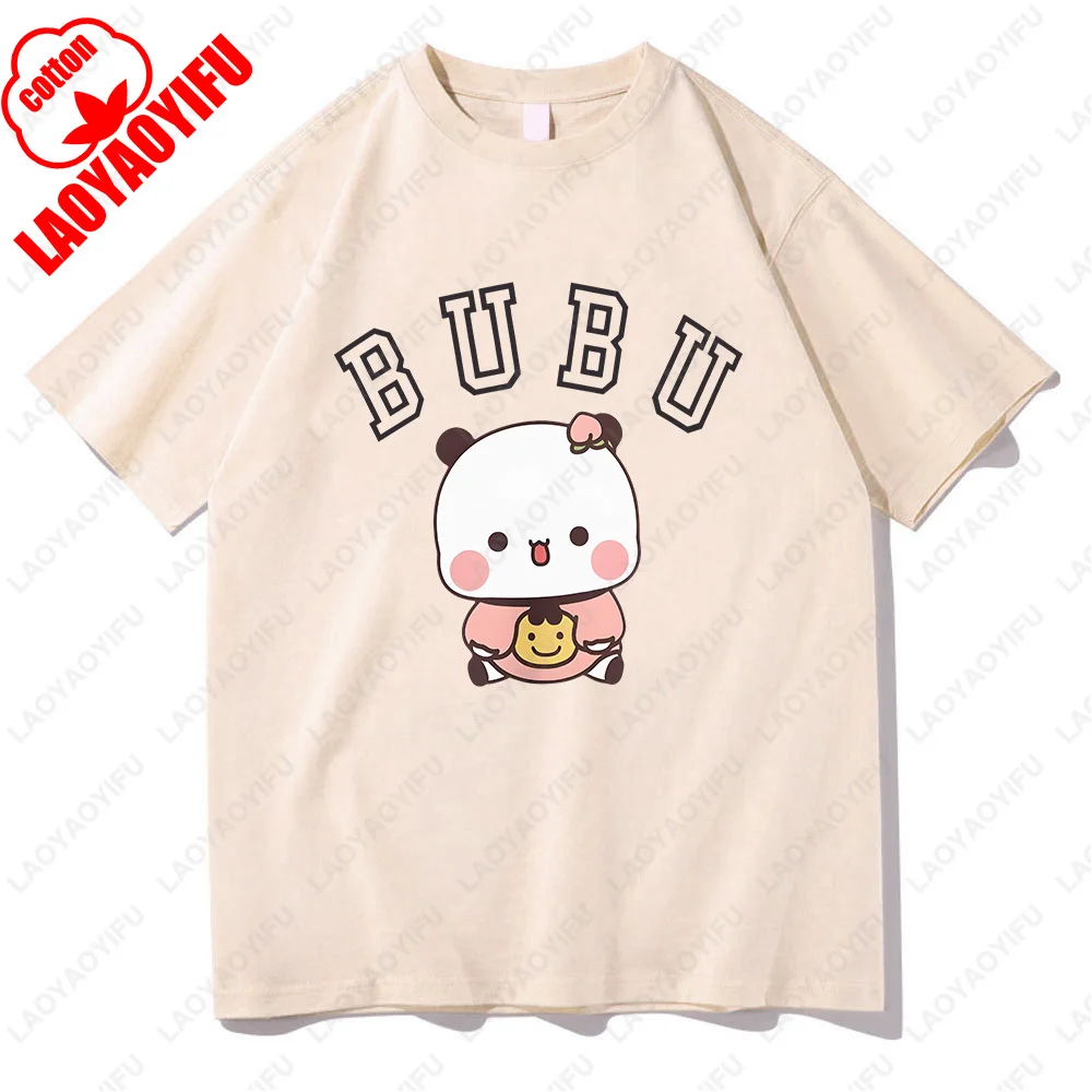 Kawaii Panda Bear Graphic Cotton T-Shirts – Cute Cartoon Summer Tees