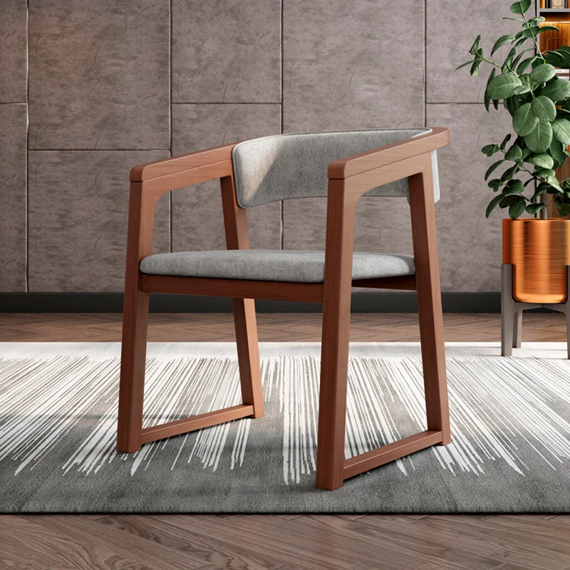 

Office Arm Dining Chairs Party Wooden Balcony Bar Restaurant Chairs Party Lounge Sillas De Comedor Dining Room Furniture WJ40XP