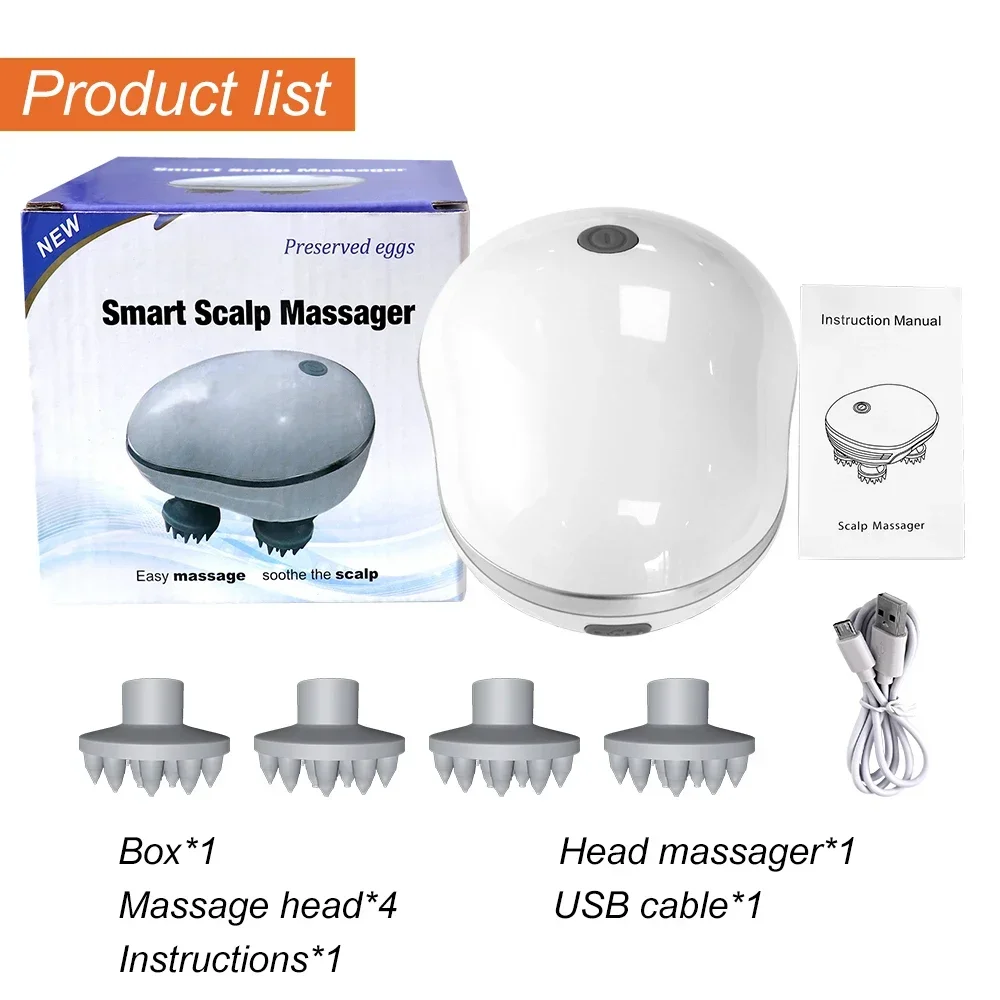 Infrared Scalp and Body Massager with Red Light Therapy for Hair Growth and Stress Relief