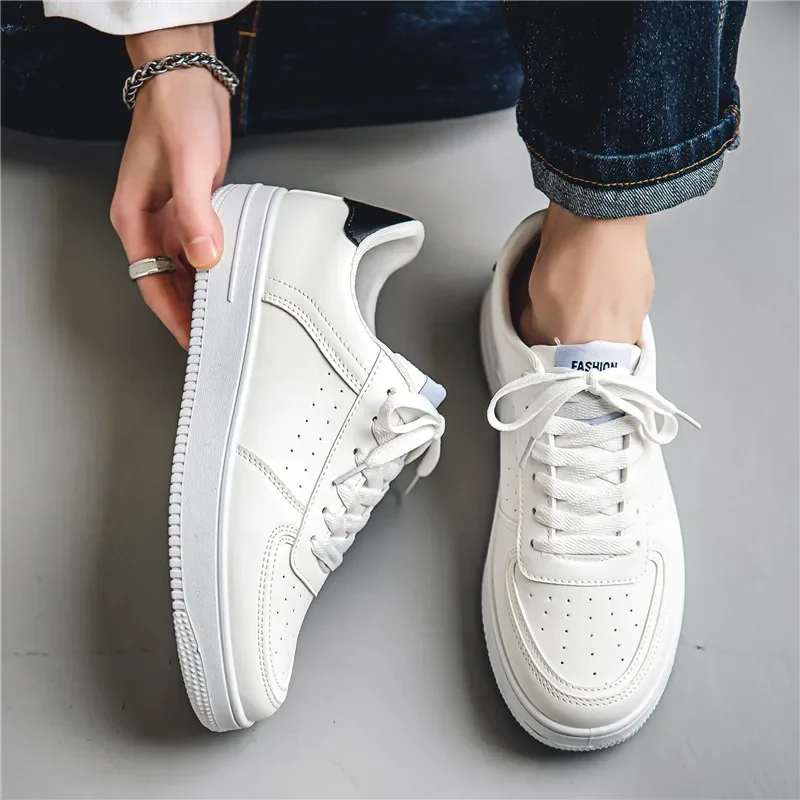 Men's thick soled small white shoes Korean version campus leisure sports shoes Outdoor camping tourism leisure shoes