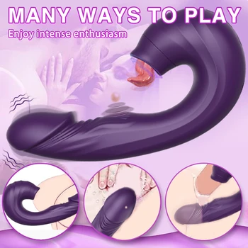 3 IN 1 Sucking Vibrator For Women Masturbation Nipple Clit Sucker Clitoris Stimulator G Spot Vaginal Massager Female Sex Toys 3
