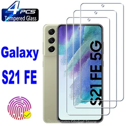 Premium HD Tempered Glass Screen Protector - Crystal Clear Full Coverage Protection - 2 pieces (For Galaxy S21 FE)