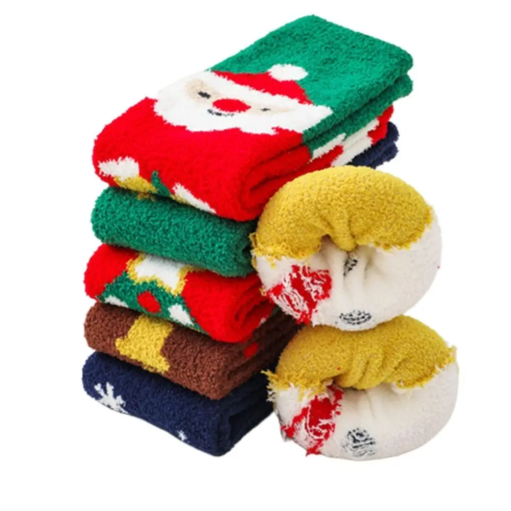 Thick Warm Elk Toddler Home Sleep Socks Floor Socks Baby Stockings Long Tube Socks Christmas Socks Baby Hosiery