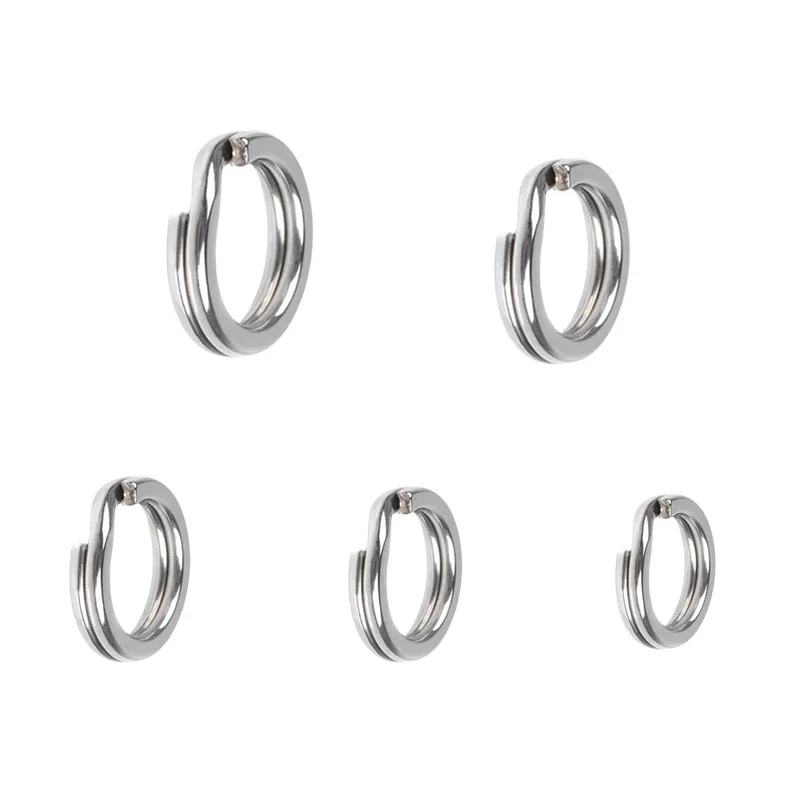 Fish Hook Connector 200 pieces stainless steel double circle swivel fish hook connector
