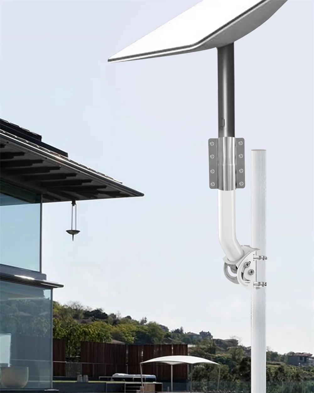 Outdoor Wall-Mounted J Installation Kit for TV Antenna, Antenna Bracket, WiFi Extender, and Star Chain-for Access Point AP CPE