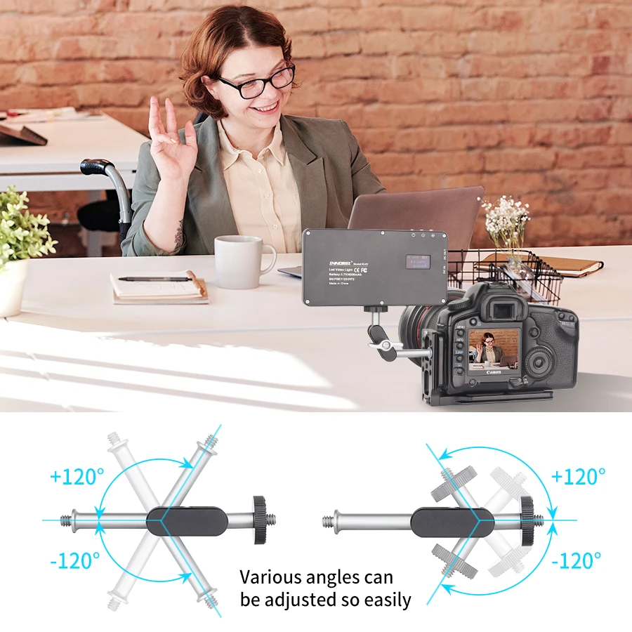 ME-1 Universal Magic Arm with Dual Ball Head with 1/4" Screw for tripod,Stand fo