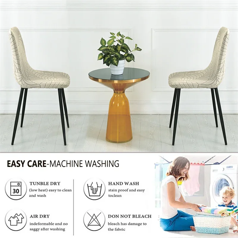 Elegant Stretch Shell Chair Covers with Leaf Design for Dining, Bar, Hotel, and Event Seating