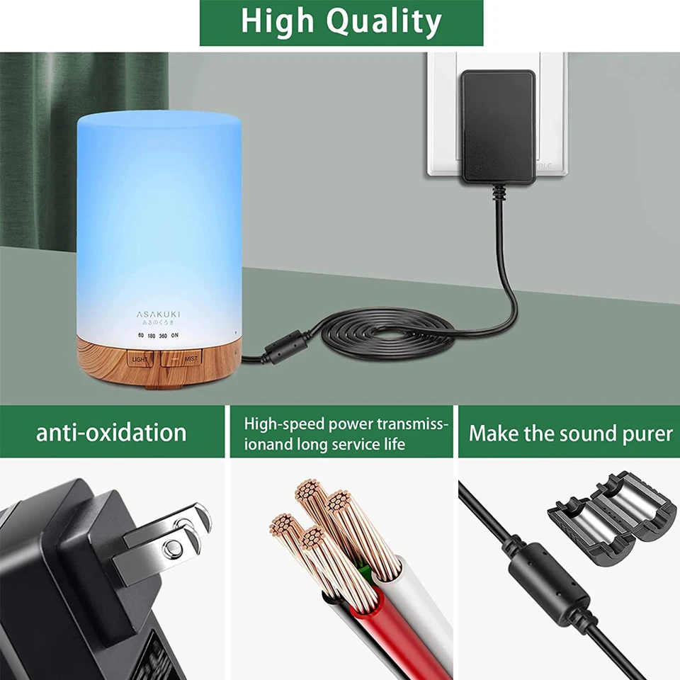 Adaptateur Secteur 24V 0.5A - Prise 5.5x2.1 Mm - Pour Diffuseur D'huiles Essentielles Et Humidificateur - 100-240V
