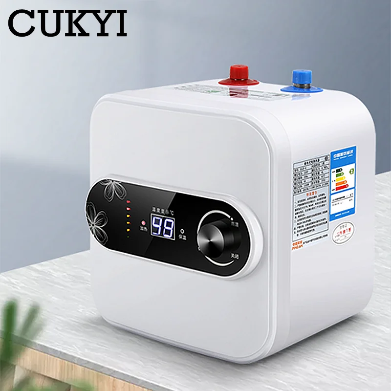 8L Water Storage Instant Electric Water Heater Rapid heat Insulation Digital display Thermostat Knob Control Up Down Inlet