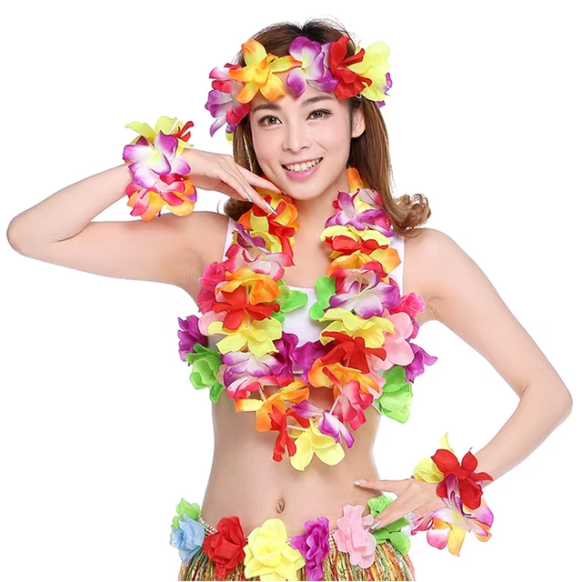 Disfraz De Vaiana Para Niña Con Corona De Flores, Collar Y Pendientes – Ideal Para Halloween, Carnaval Y Cosplay