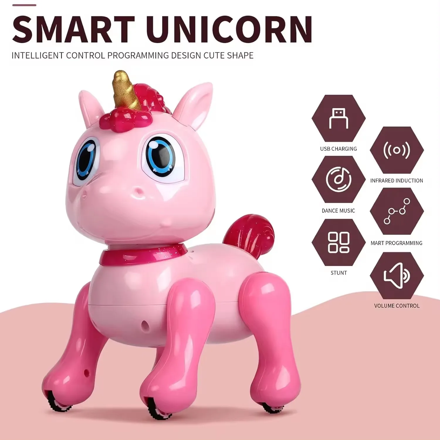 Kids Intelligent Remote Control Horse Educational Toys Singing and dancing programmable Remote Control rRobot Pet Unicorn 2