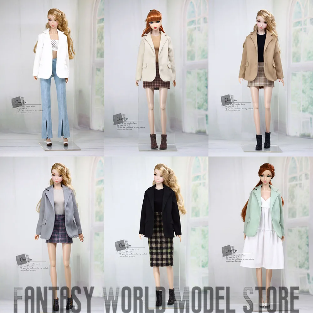 【Custom Made】1/6 Scale Female Fashion Versatile Solid Color Round Hem ...