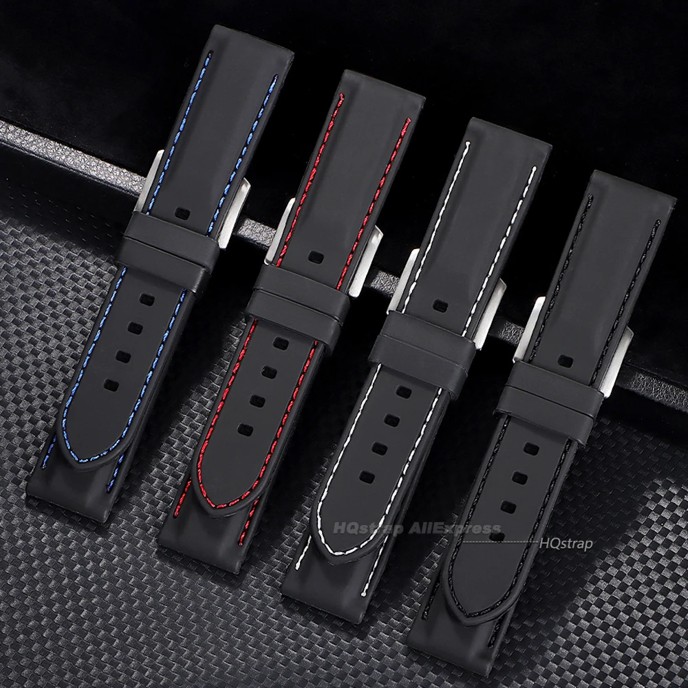 Versatile Waterproof Silicone Watch Strap - Soft Rubber Band