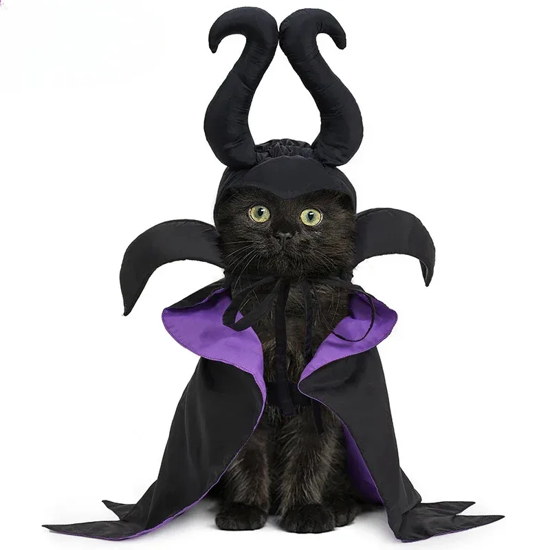 Pet Costumes Halloween Pet Witch Costume Adjustable Funny 3D Pet Cloth For Small Large Dog Cat Cosplay Hat Cloak Puppy Halloween Accessories