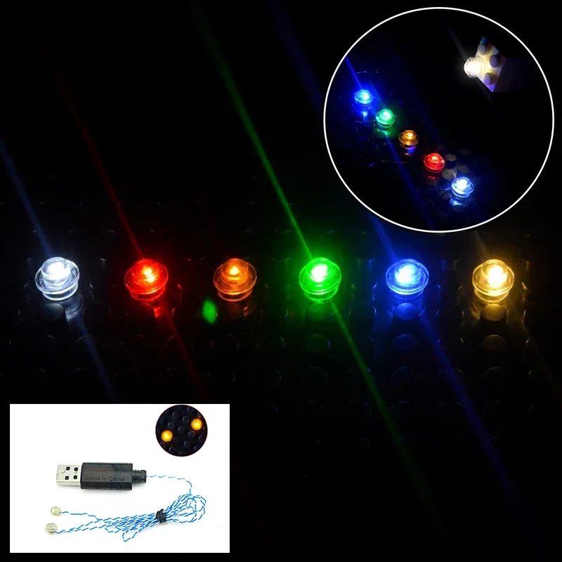 LED Building Blocks City Street Lamp - USB Light-Emitting Classic Brick Toy