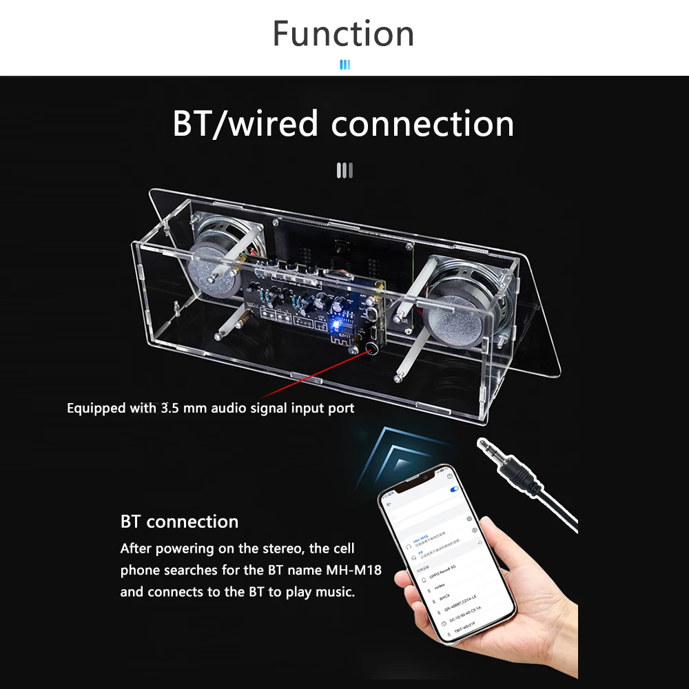 LED music spectrum rhythm light Bluetooth speaker DIY electronic kit LED Spectrum Electronic Soldering Project Electronic Kit 4