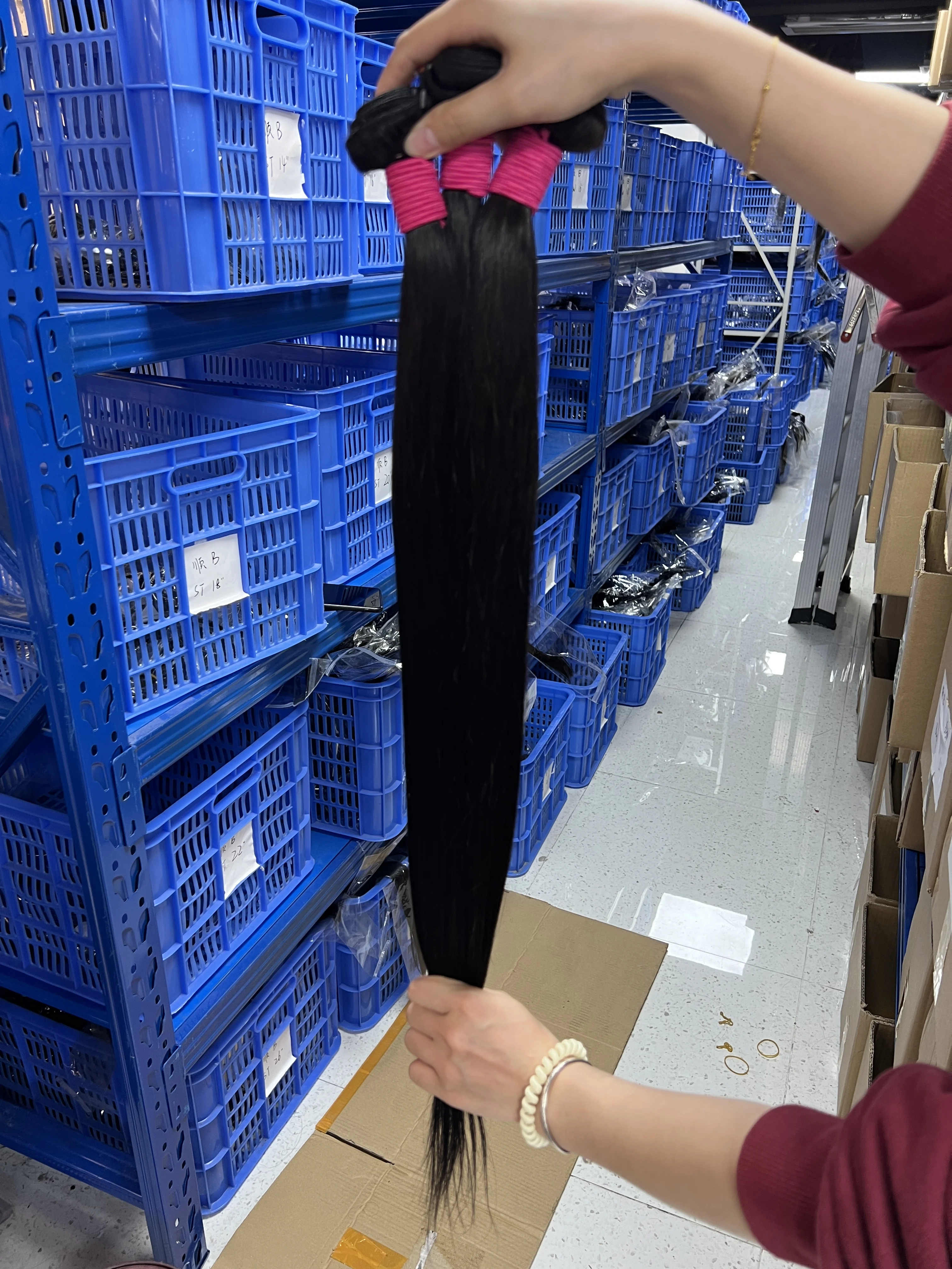 Peruvian Hair Bundles Bone Straight Human Hair Weave Bundles Remy Extension Natural Black 1/3/4 Pcs 14-30 Inches