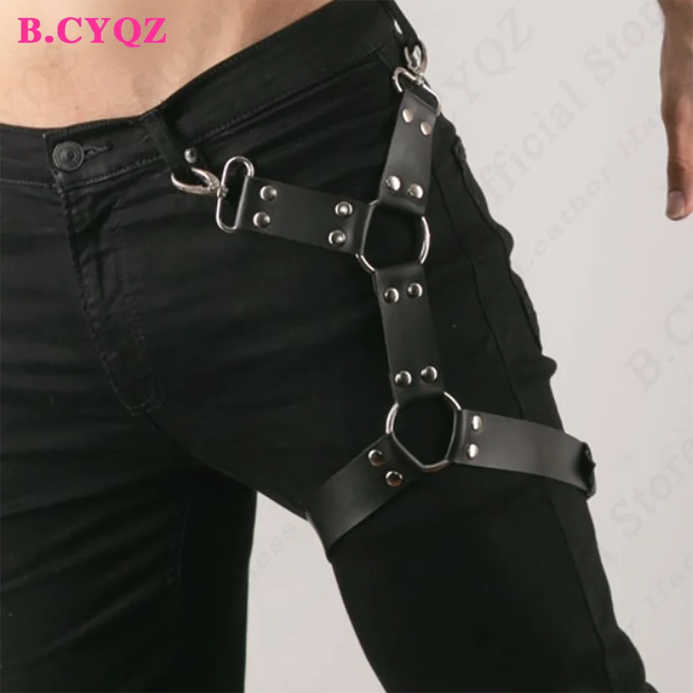 Fashion PU Leather Garters Thigh Harness For Women Rock Punk Heart Leg Ring Stockings Belt Halloween Gothic Costumes Accessories leather garter belt garter belt leather lingerie accessories