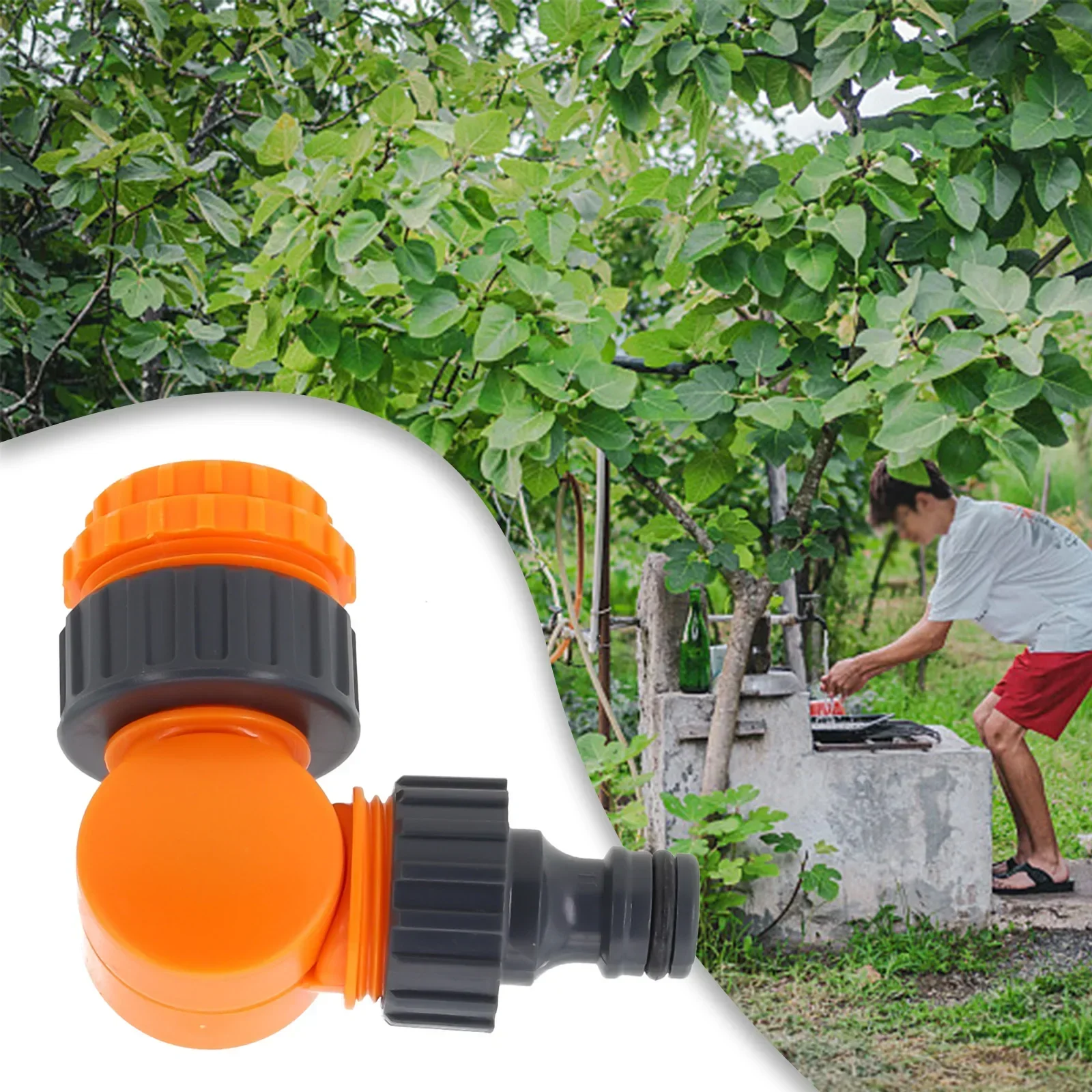 1x Garden Hose Tap Thread Angle Adjustable Quick Connector For 13mm Hose 180&deg; Rotatable