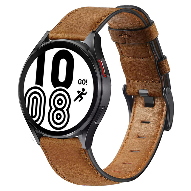 Leather band for Samsung Galaxy watch 4/classic/Active 2 46mm/42mm/40mm/44mm 20mm 22mm bracelet Amazfit GTS 2/2e/3 strap