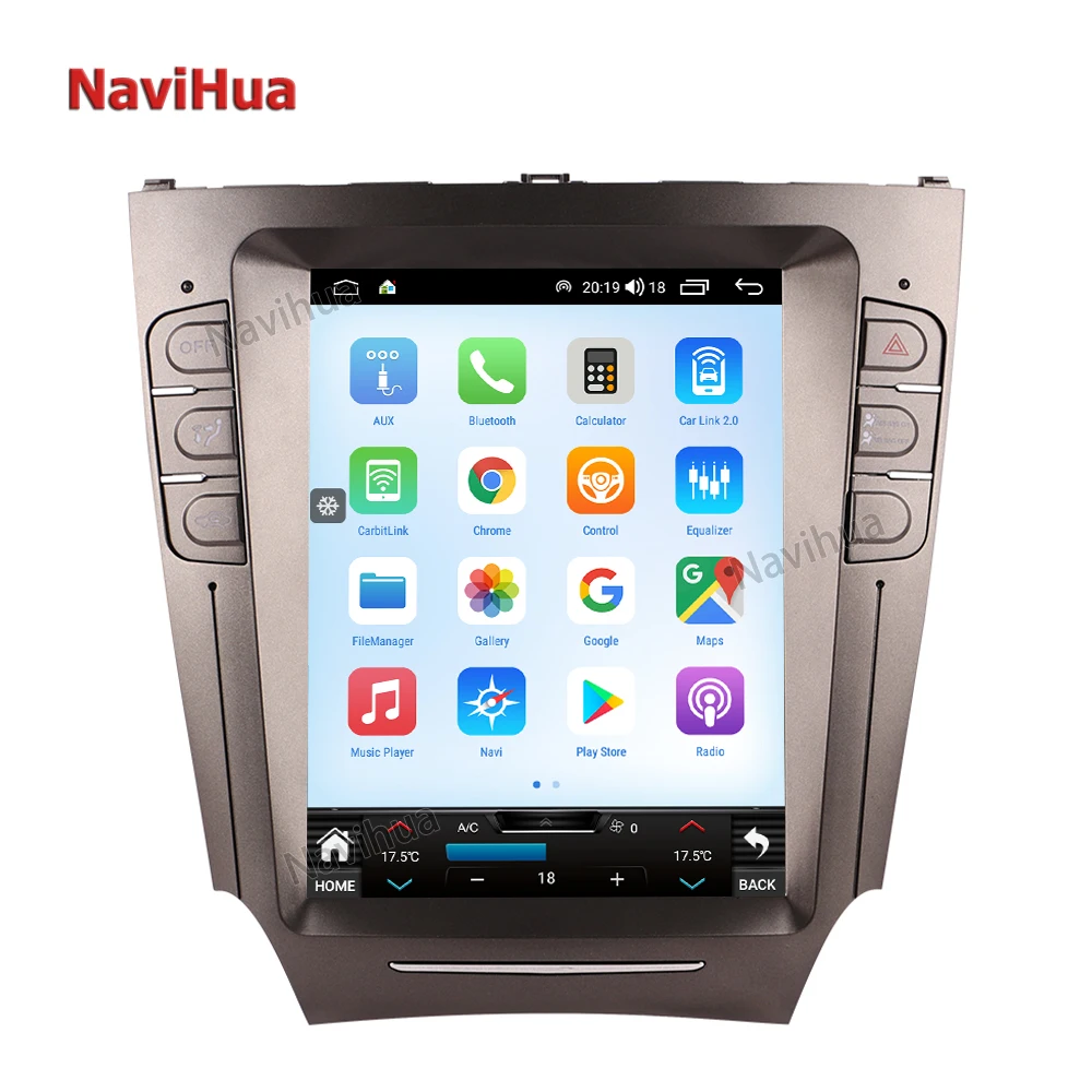 

NaviHua 10,4 "автомобильное радио, автомобильный навигатор, тюнер, bluetooth, для Tesla, для Lexus IS 2008- 2012, Автомобильный плеер