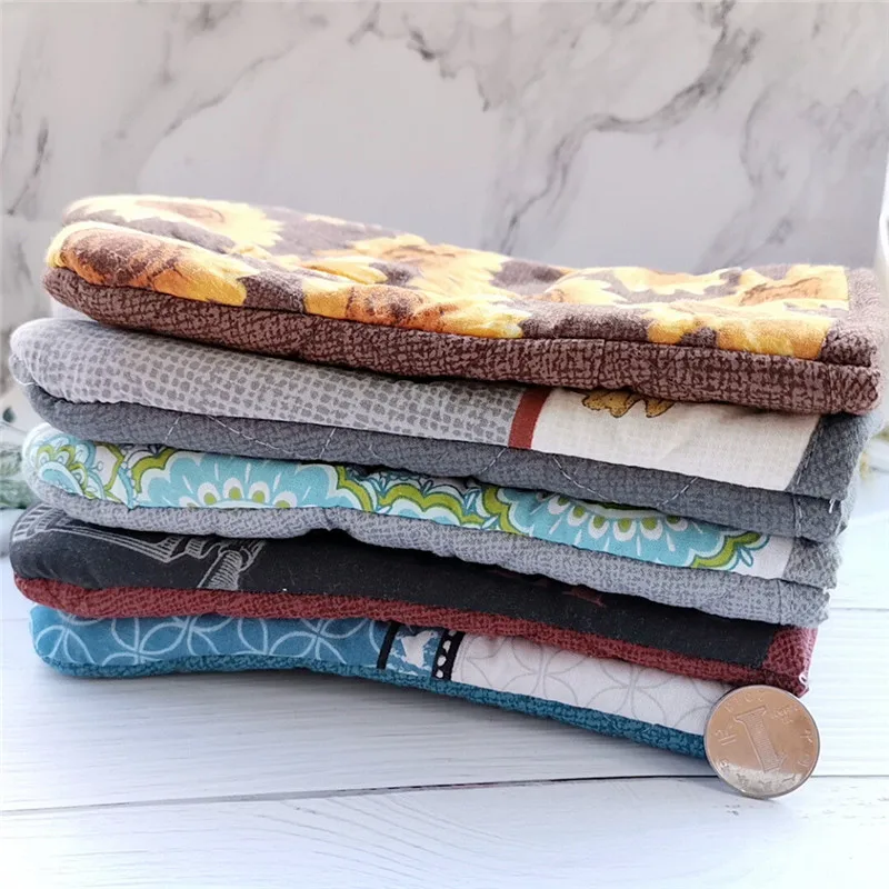 Flower Fruits Printed Cotton Nordic Anti Scald Microwave Oven Glove Insulation Pad Tea Towel Kitchen Tools 3 Pcs/Set