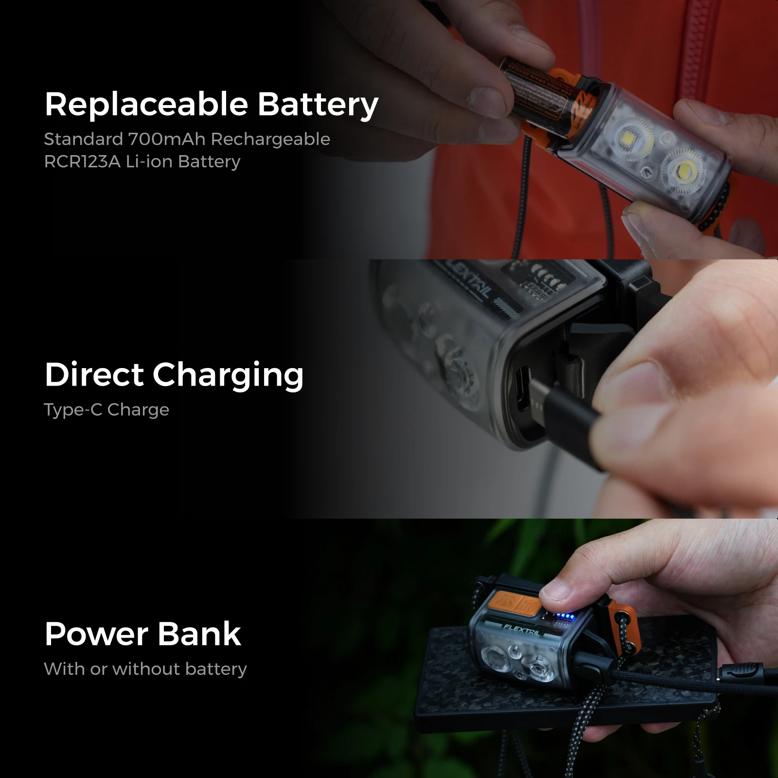 FLEXTAIL TINY HELIO 600Z Rechargeable Headlamp (700mAh, 2025 Edition) 6