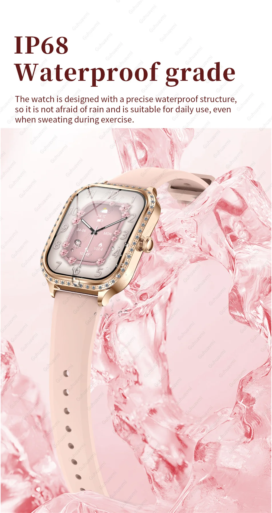 Neue Frauen SmartWatch Gebogene Bildschirm Männer Uhren Bluetooth Anruf Sport Frauen Körperliche Gesundheit IP68 Dame Smart Uhr Für Android iOS – Detail 10
