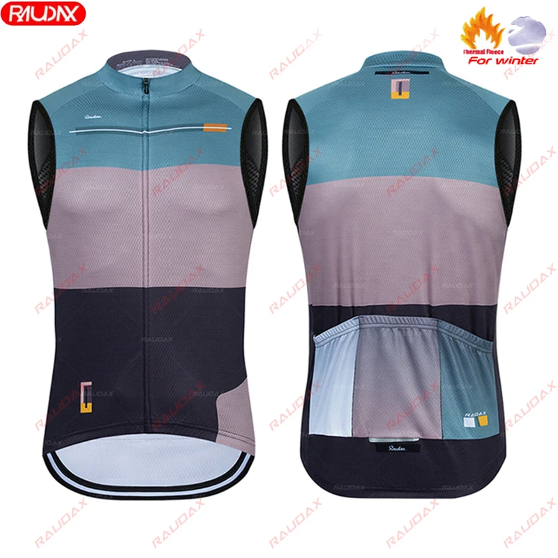 RAUDAX Men's Cycling Vest Road Winter Sleeveless Jacket