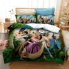 Rapunzel Princess Castle Love Child Duvet Cover Set HD Comforter Cover Bedclothes for Kids Bedding Sets Bedroom Decor 2