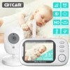 Cdycam New 3.5 inch Wireless Video Baby Monitor Night Vision Temperature Monitoring 2 Way Audio Talk Baby Nanny Security Camera 1