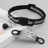 Personalized ID Free Engraving Cat Collar Reflective Cat Safety Buckle Collars Adjustable Custom Nylon Puppy Kittens Necklace 5