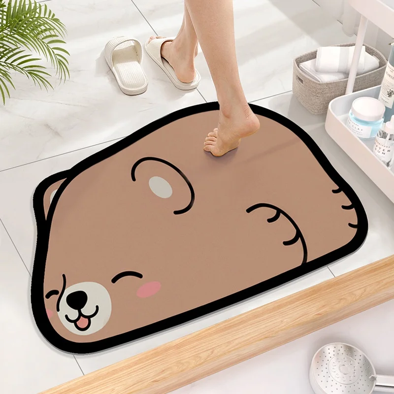 Charming Super Absorbent Quick-Drying Non-Slip Bathroom Mat