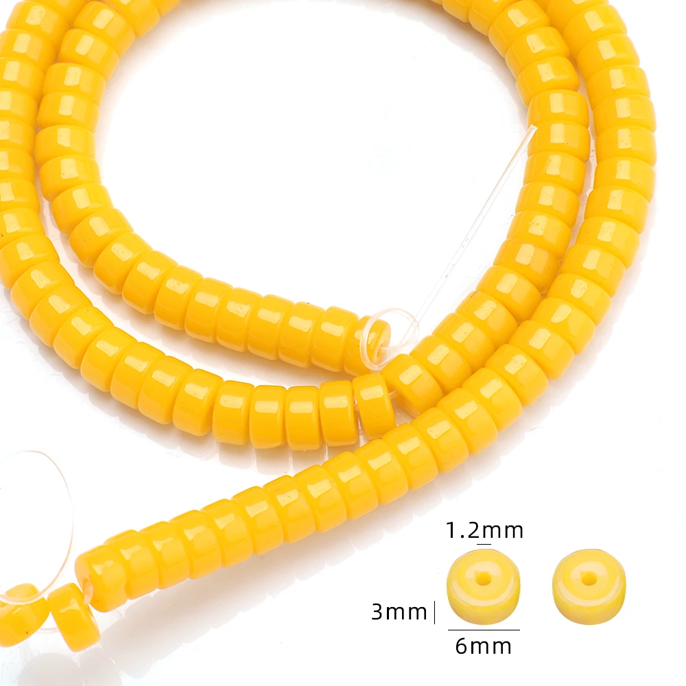 110pcs 3x6mm 크리스탈 유리 플랫 라운드 스페이서 비즈 공예 DIY 쥬얼리 수제 팔찌 목걸이 액세서리 만들기