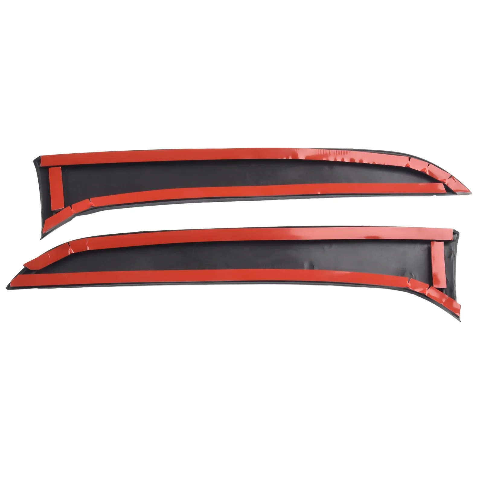 후면 유리 사이드 스포일러, 블랙 장식, 인테리어 액세서리, 플라스틱 후면 문짝 유리, 내구성 없음, 36*8cm, 1 쌍