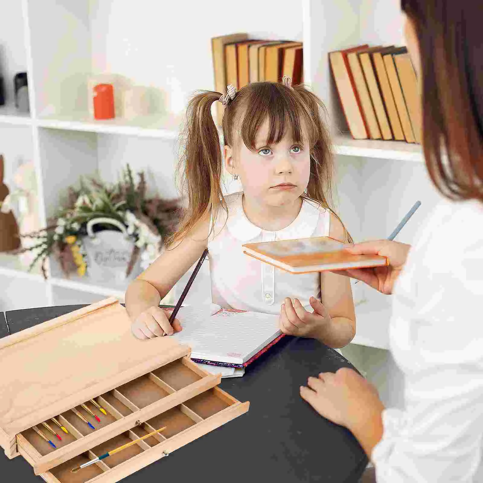 Painting Storage Box Brush Container Paintbrush Holder Organizer Drawer Pencil Tool 5
