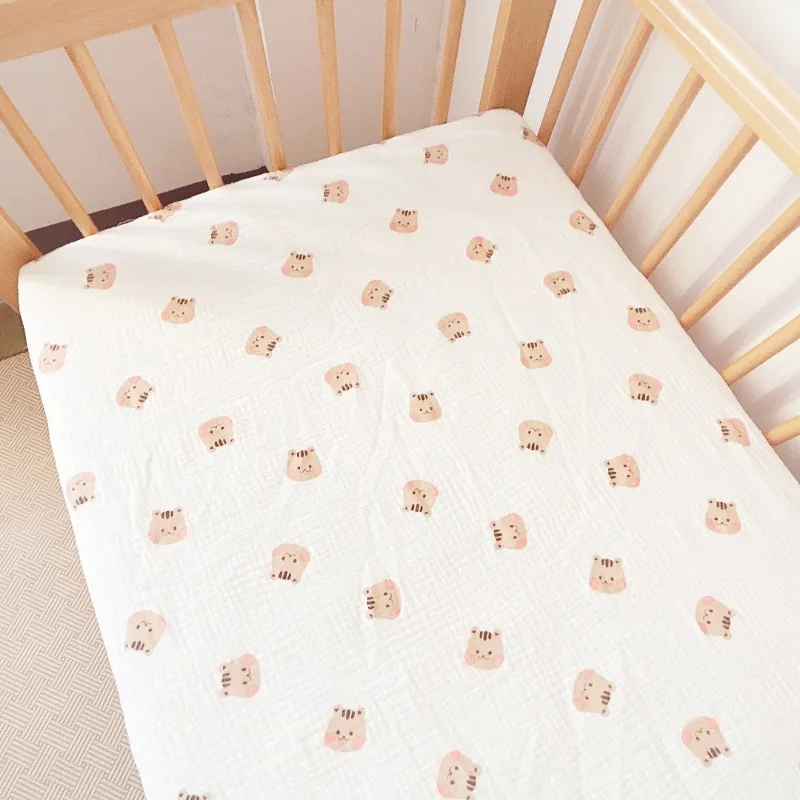 120x60cm Cotton Baby Bed Fitted Sheet Crib Fitted Sheets Bed Cover Soft Baby Mattress Cover Newborn Infant Bedding Sheet
